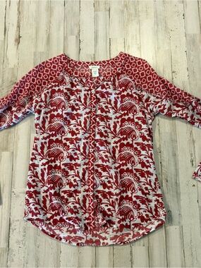 Sundance Button-Front Blouse Size Small 100% Cotton